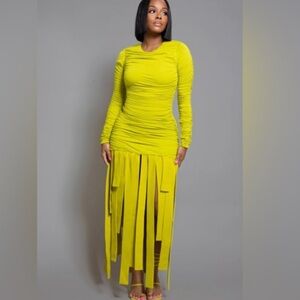 Irregular Exposure “Amnesia” Fringe Dress